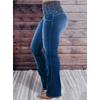 2026 New High-Waisted Slim-Fit Stretchy Button-Front Women's Flared Denim Pants