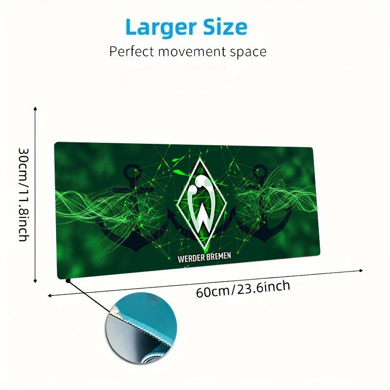 SV Werder Bremen Home Large Size Mouse Pad Large Gaming Table Cushion Non-slip Laptop Tablet Big Mousepad XXL Mat Mini PC Playmat With Lock edge