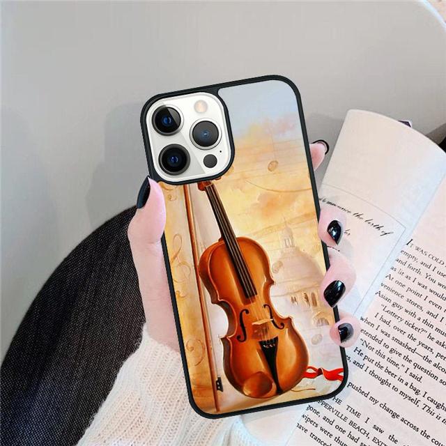 Musical Cello Violin Coque Shell For iPhone 17 Air 15 16 14 13 12 Pro Max 11 Pro Max Plus Phone Case Cover
