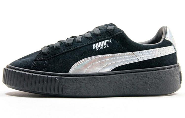 PUMA Suede Platform Black/Silver Women s 363649-01 36