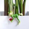 Miniature Frog Figurines Plant Decorations for Pots, Funny Frog Garden Decor Outdoor Gifts Women Frog Statue Planter Huggerfor Flower 3.94"x2.12"x3.94
