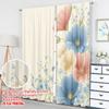 2pcs 2D flat printing Merry Christmas Party Curtains Cosmos Flowers Watercolor Digital Printed Polyester Drapes Birthday Party