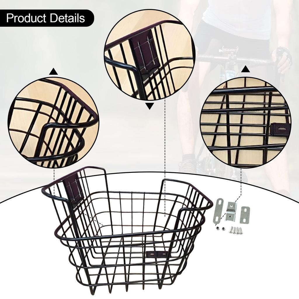 Koszyk do roweru elektrycznego Przód i tył Stop aluminium Dekoracja Lekki koszyk do przechowywania na rower Akcesorium do jazdy na świeżym powietrzu