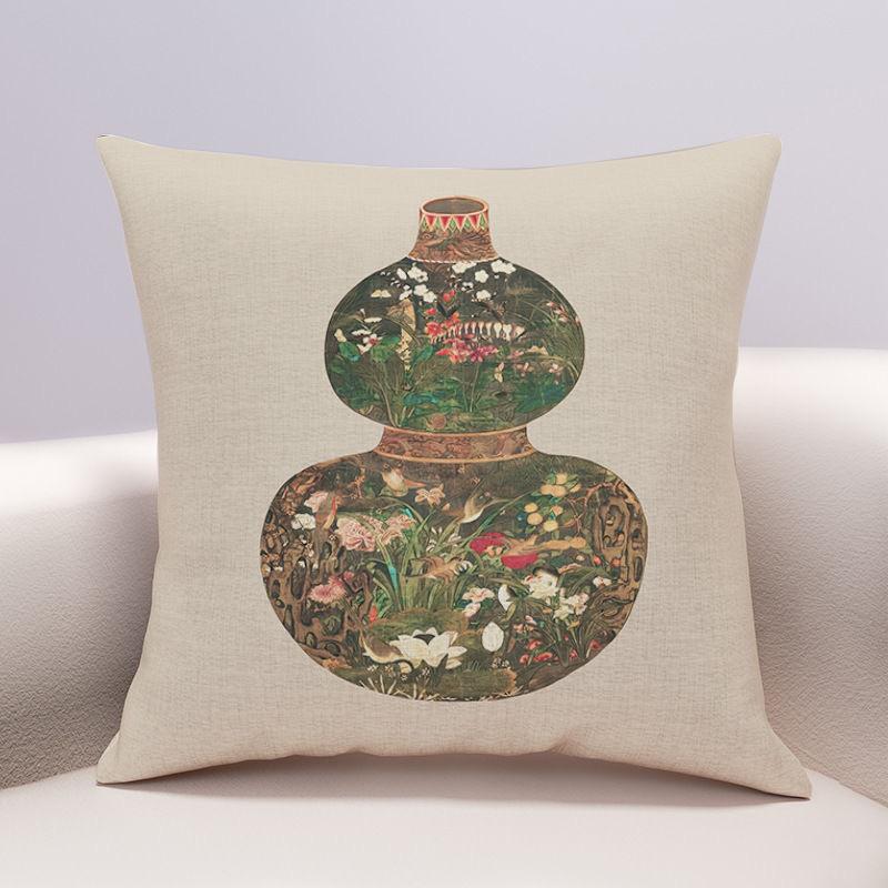 Chinese Simple Light Luxury Pillowcase Sofa Living Room Ins Decorative Pillow Backrest Bedside Pillow Cover