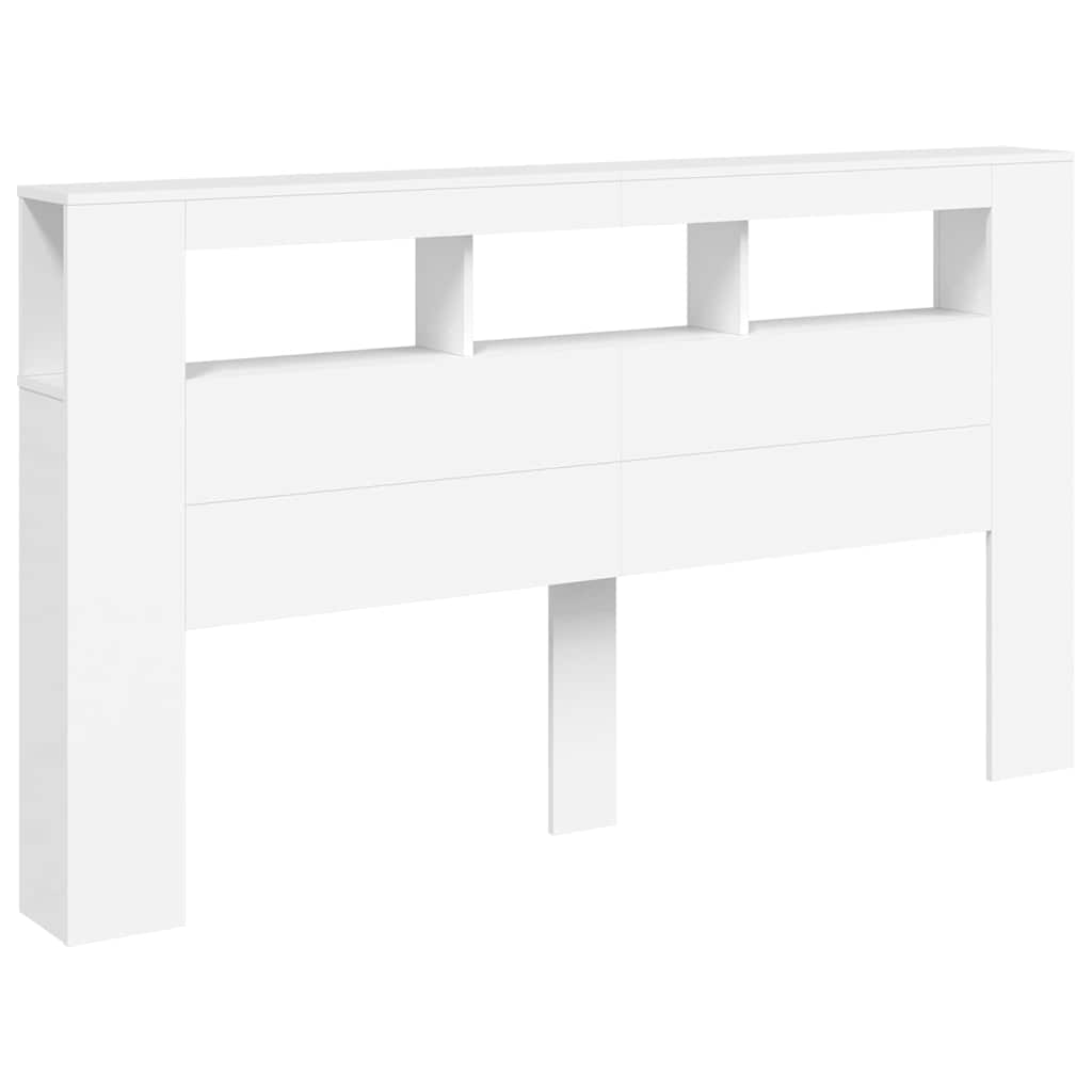 Vidaxl Testata Letto Con LED, Bianca, 180X18,5X103,5 Cm