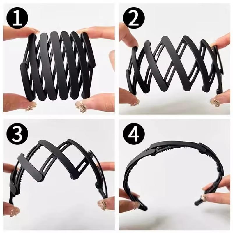 Simplicity Foldable Hairband for Women Solid Non-Slip Hair Wash Girl Headband Hair Accessories