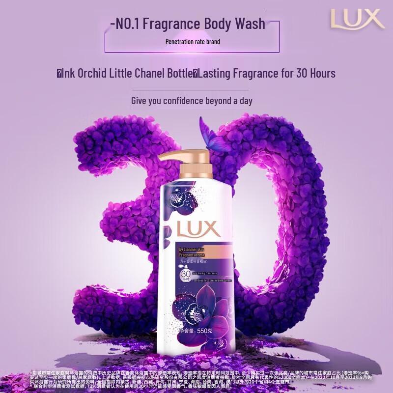 Lux Purple Lotus & Essential Oil Scented Body Wash