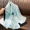 New solid colour anti-silk scarf spring and autumn sunscreen beach towel female silk scarf outside the air conditioning shawl