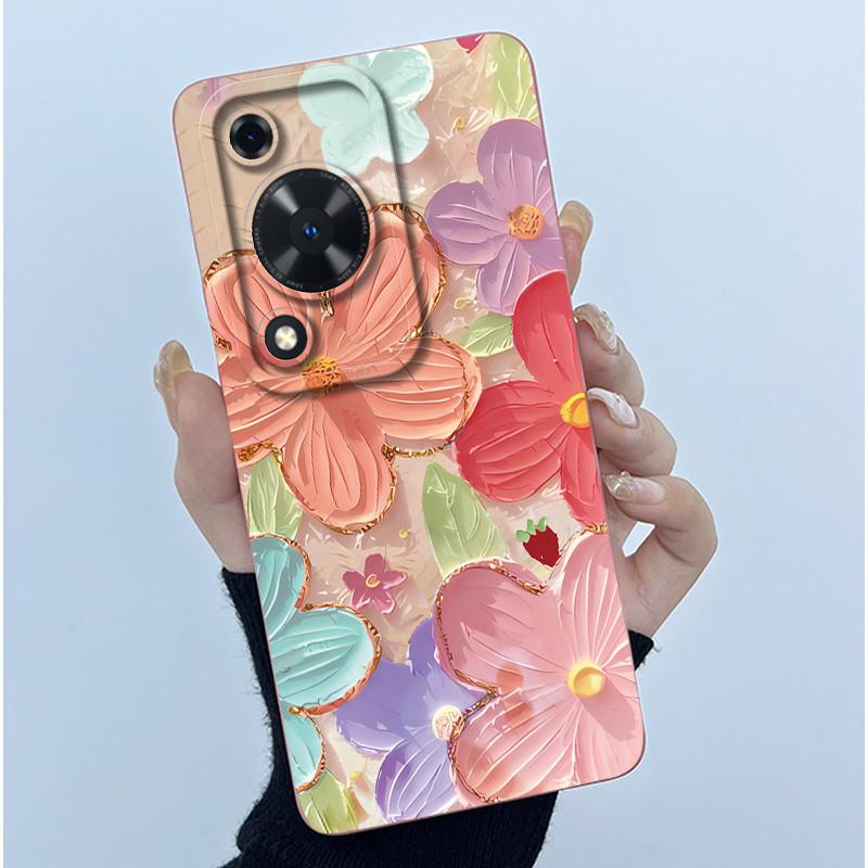 For Huawei Nova Y72 Phone Case Fashion Simplicity Flower Matte Silicone Shell For Huawei Nova Y72S Y63 Y 72 Back Cover Housing
