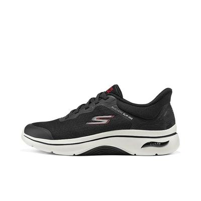 Go Walk Moda Cómodo Simple Versátil Malla TPU Caña Baja Zapatillas para Correr Hombre zapatilla Negra 216653-BKRD