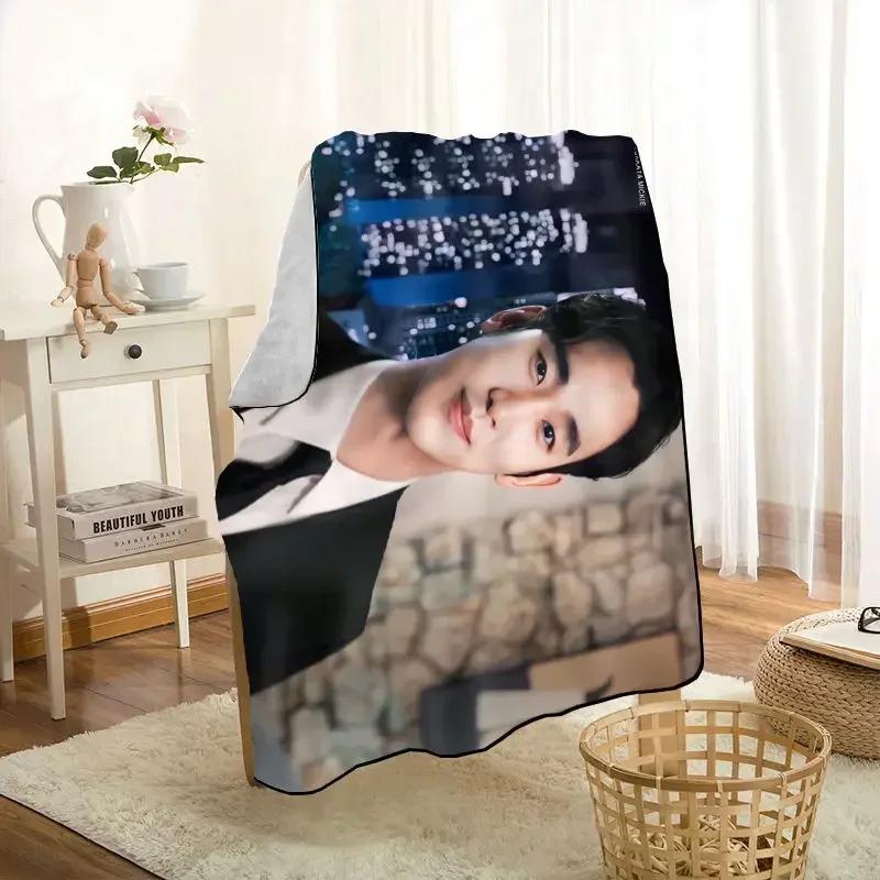 HEARMNY KPOP Kim Soo Hyun Blanket Super Soft Warm Microfiber Fabric Blanket For Couch Throw Travel Adult Blanket 0719