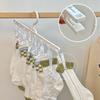 Plastic Clothes Drying Hanger Windproof Clothing Rack 8 Clips Sock Laundry Airer Hanger Underwear Socks Holder