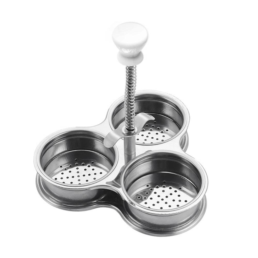 Non-Stick Egg Poaching Pan 3 Grids Eggs Cooker Food Grade Poached Egg Maker  Steaming