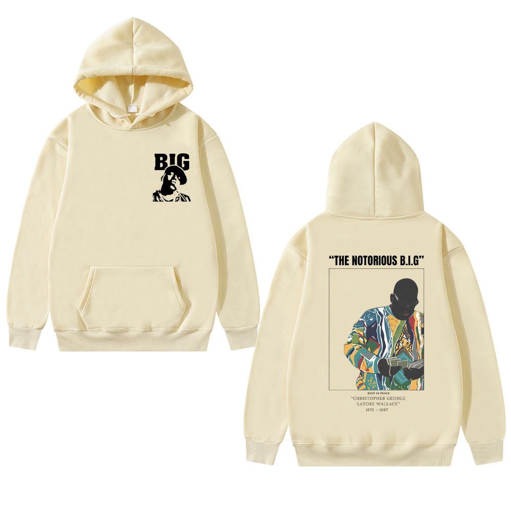 Hot Sale The Notorious Big Hoodie Biggie Smalls Double Sided Print Pullover Men Women Fashion Hip Hop Oversized Hooded Tracksuit