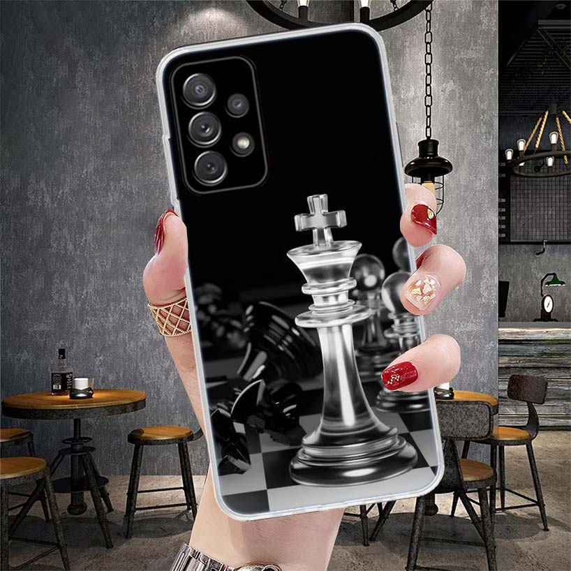 Competitive Chess Game Phone Case For Samsung Galaxy A12 A22 A32 A52 A72 A02S A51 A50S A71 A70 A31 A20S Note 20 Ultra S10 A10S G