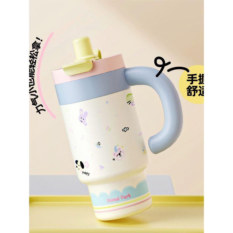 Large-Capacity Thermos Cup for Women, Good-Looking Ice Cup, Portable Car Coffee Cup, Cute Sports Water Bottle, Tea Cup