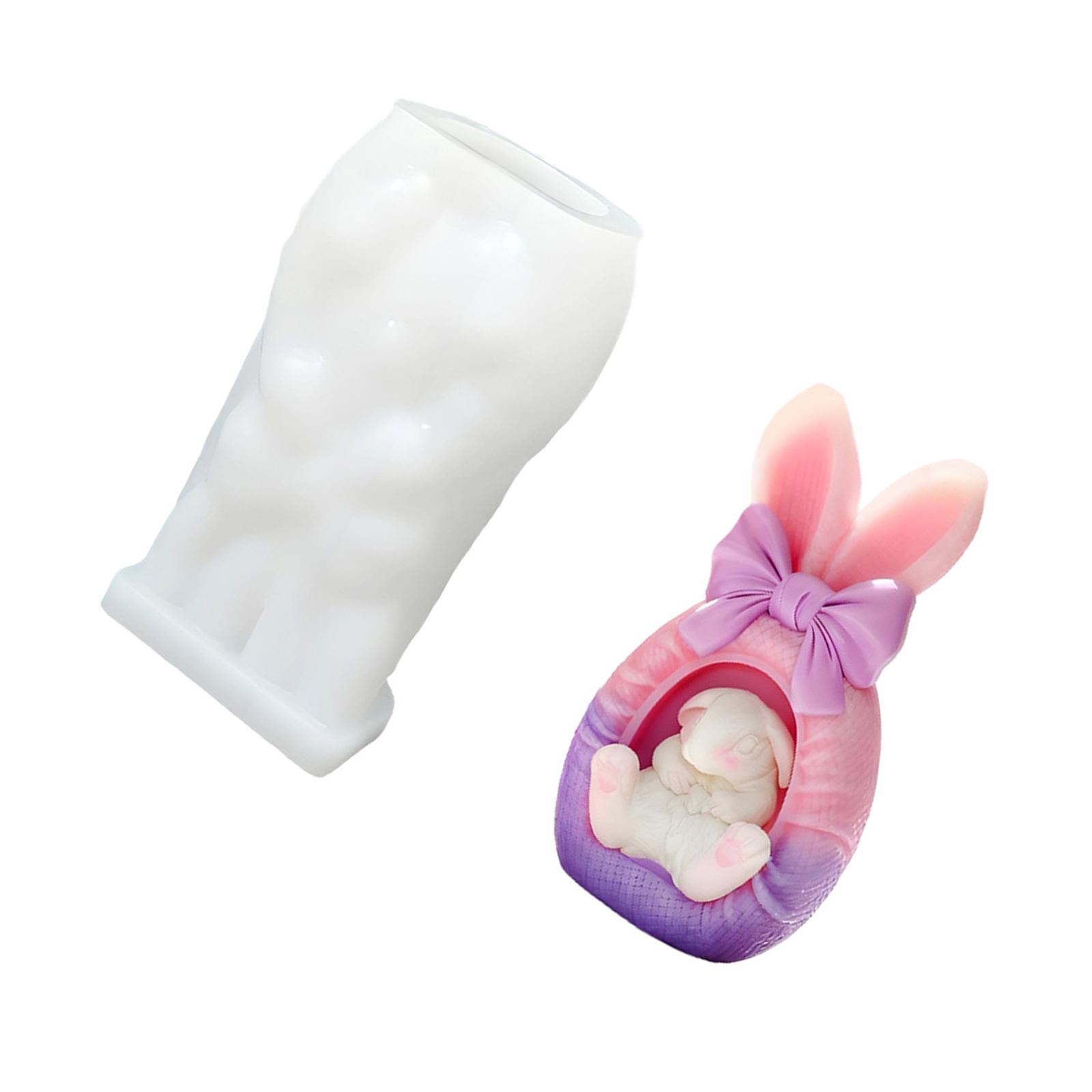 Food Safe Rabbits Ear Designs Silicone Candle Mould Easy Demolding For Experts