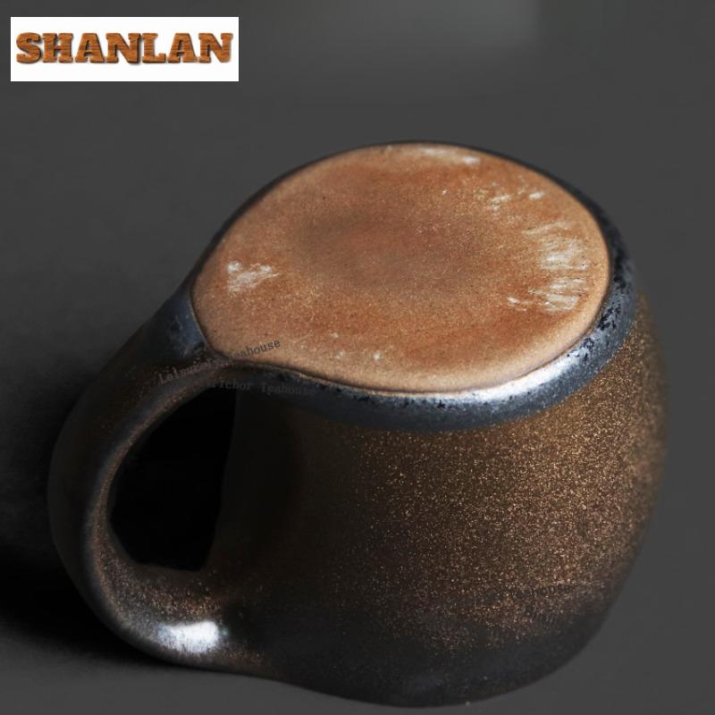 100ml Black Gold Crescent Handle Coffee Mug Cappuccino Latte Cup Afternoon Tea Mug Household Master Office Water Cup Teaset Gift