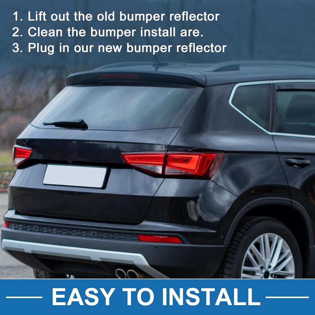 Rear Right Side Bumper Reflector No.92406F2000 Bumper Reflector Side Marker for Hyundai Elantra 2017-2018 Red