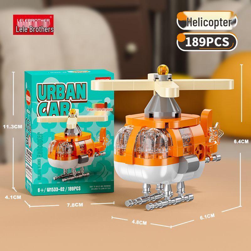 Educational Micro-Particle Building Blocks: Fire Truck, Airplane & Train Toys for Kids