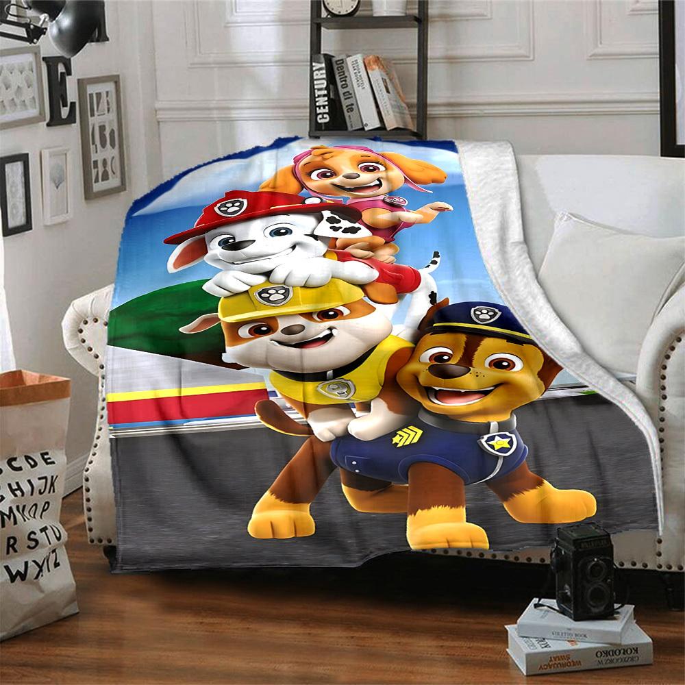 1pc Paw Patrol Soft & Warm Flannel Blanket, Multi-Purpose Throw Blanket for Couch, Sofa, Office, Bed, Camping, Travel 148