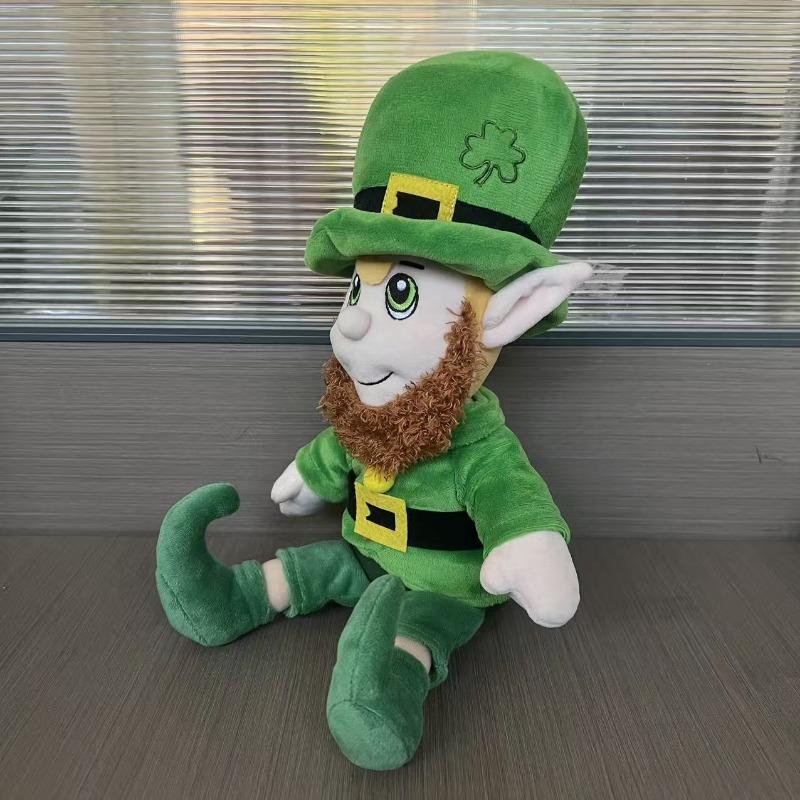 Latest St.Patrick Day Plush Doll Green Cap Gown Animal Playthings Cartoon Stuffed Gentle Toy Xmas Birth Date Present designed for Children