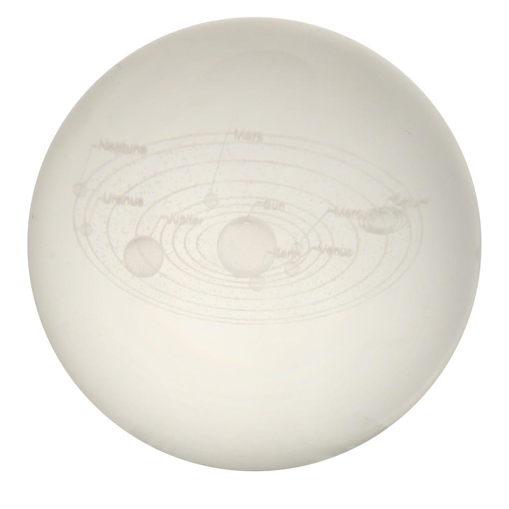  3D Solar System crystal ball Engraved Solar System Miniature Planets Model