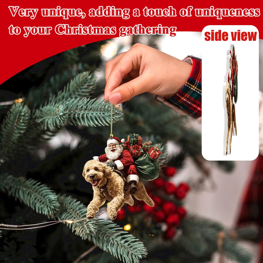 2D Weihnachtsschmuck, Flacher Weihnachtsbaum aus Acryl, Heimdekoration, Anhänger für den Weihnachtsbaum