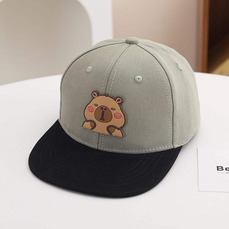 Casquette Hip-Hop Capybara Dessin Animé pour Enfants - Casquette de Baseball pour Filles - Printemps/Été - Casquette Street Dance Multicolore pour Garçons