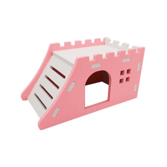 Yousheng Hamster Villa with Ladder Ventilated Entertainment Venues Small Animal Hideout House for Golden Bear Rat