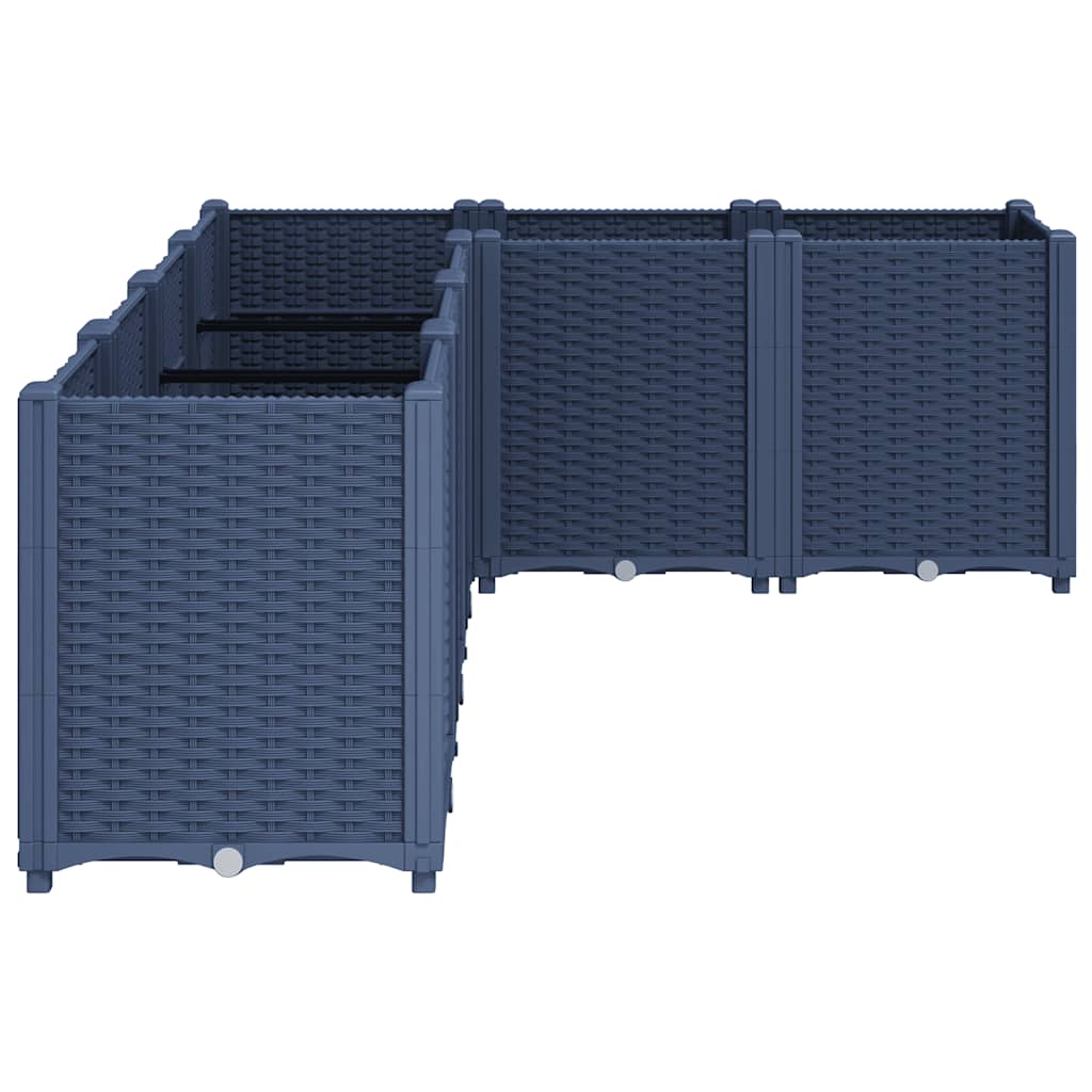 Vidaxl Donica Ogrodowa, Szara, 160X120X53 Cm, Pp