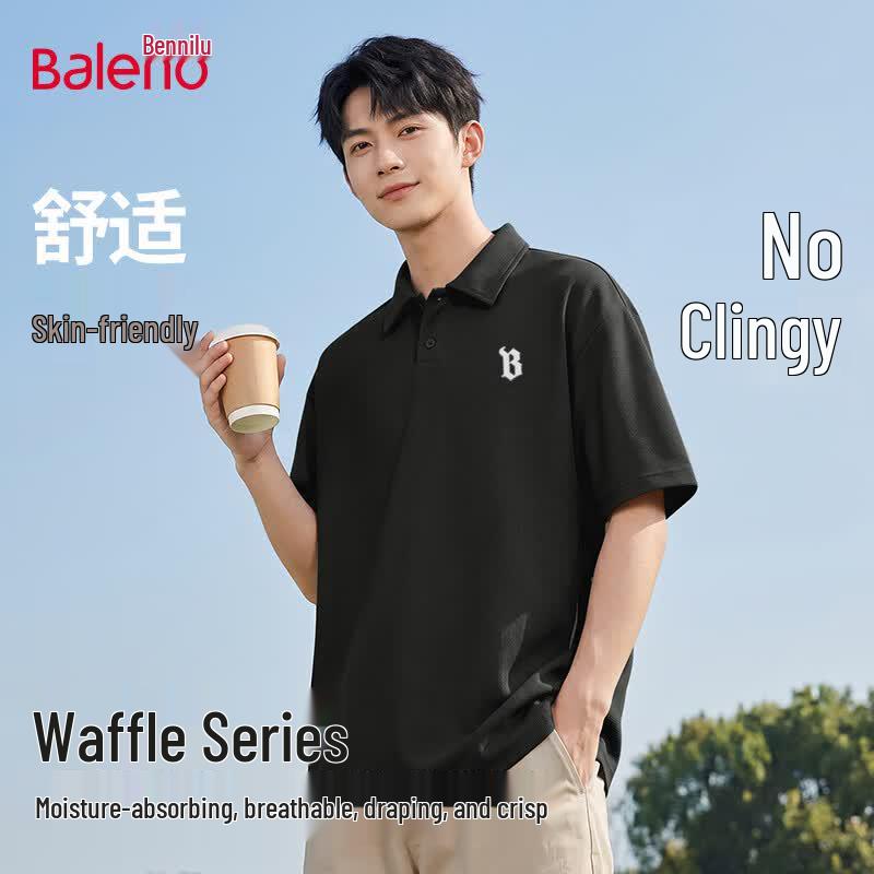 Baleno Men s Waffle Knit Polo Shirt L