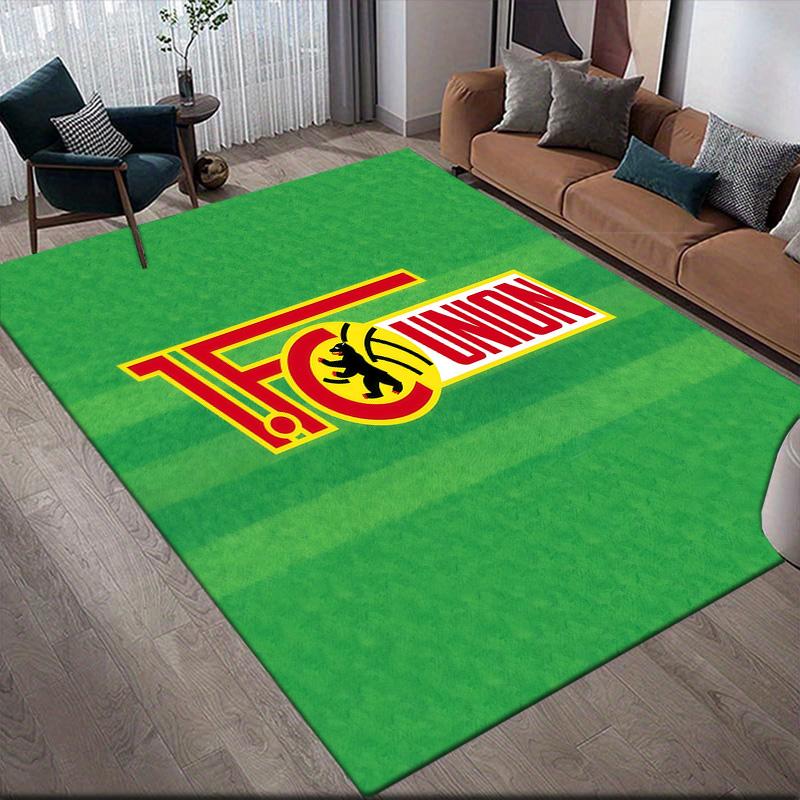 1. FC Union Berlin Flannel Pattern Square Carpet,Area Rug,Carpet Rug for Living Room Bedroom Sofa Playroom Decor,Non-slip Floor Mat