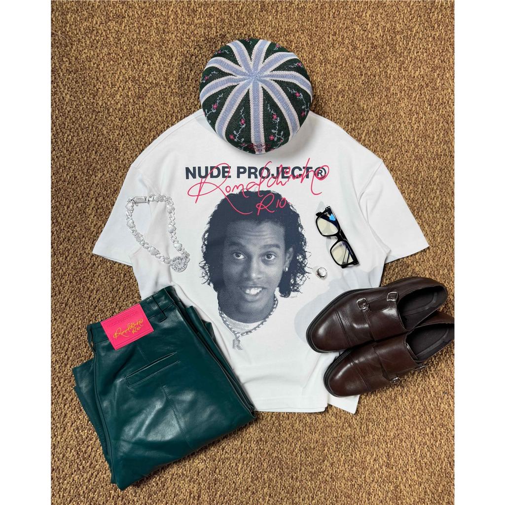 Ronaldinho Printing T-shirt Men's Women's Summer Oversize Loose Cotton Street Trend Brand Top Comfortable Oversized Female Male Clothing