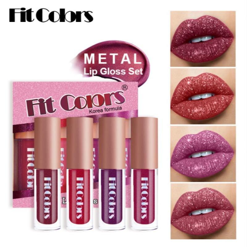 Lipstick Smooth Moisturizing Lipstick Shimmer Matte Long Lasting Waterproof Lipstick Lip Gloss Cosmetics Makeup Set Lipstick