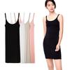 Damen Sommer 2025 Modal Spaghettiträger Schlankmachendes Tanktop-Kleid