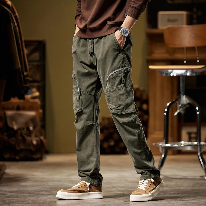 New Men's American Loose High Street Retro Fashion Versatile Outdoor Leggings Casual Elastic