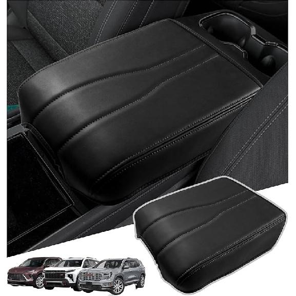 Center Console Armrest Cover Compatible With2024-2026 Chevy Traverse/2024-2026 GMC Acadia/2025-2026 Buick Enclave Interior Accessories, Leather