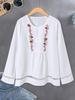 2025 Women's Long Sleeve Lace Patchwork Casual Shirt - Elegant Solid Color