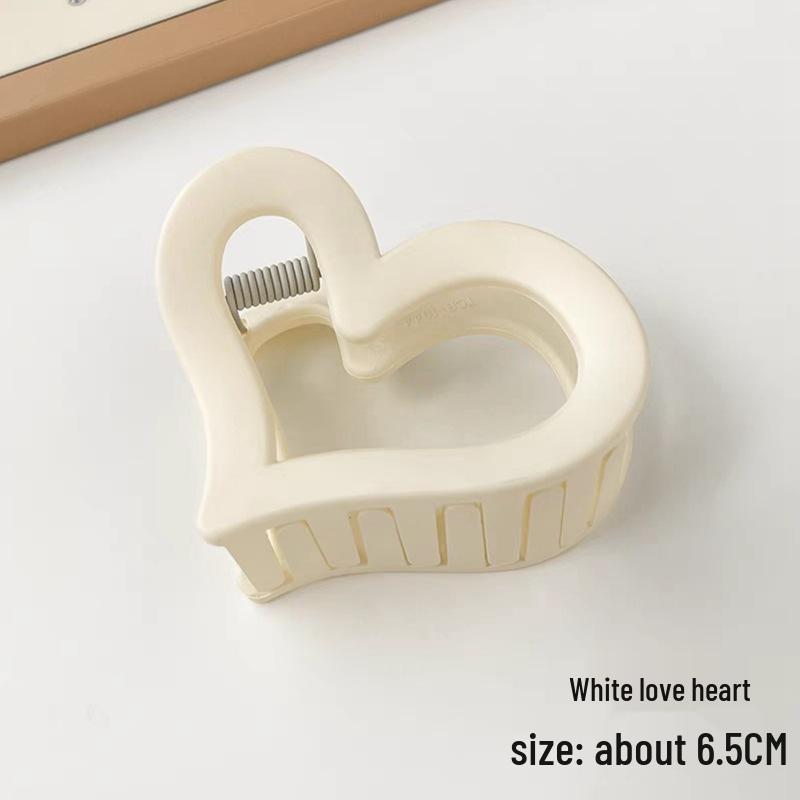 Women's Matte Milk Coffee Hair Claw Clip - Large, Cute Shark Clip Headdress