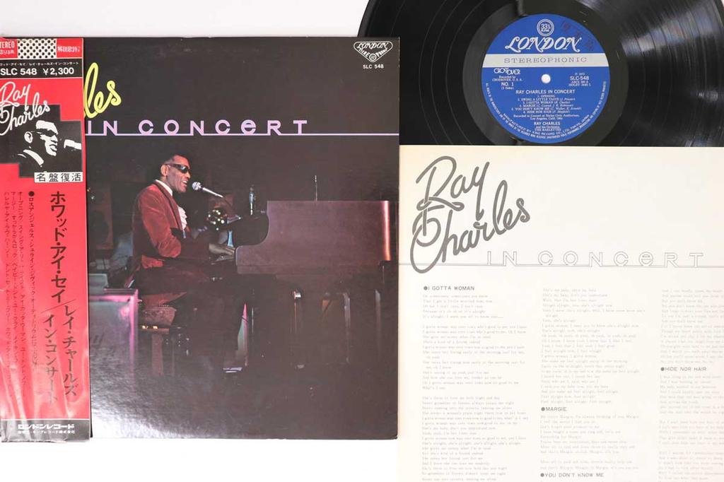 LP Record RAY CHARLES - Ray Charles In Concert SLC548PROMO LONDON 1975 Japan Obi Jazz Used