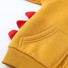 Fleece-Lined Men's Hoodie Dinosaur Zip-up Shirt Children's Clothing