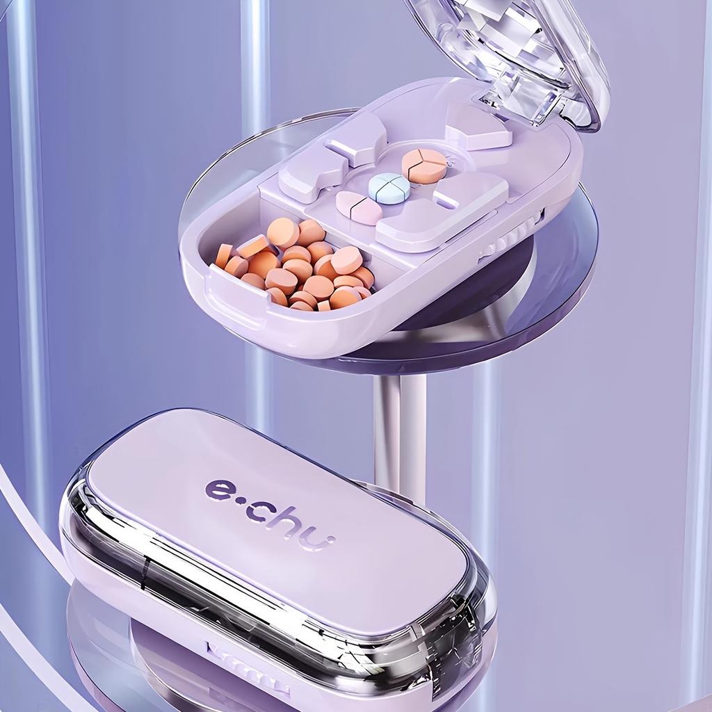 Portable Pill Cutter and Divider, Suitable for Small and Micro Tablets, Precisely Aligns Tablets, Accurately and Evenly Divides Into Half, Thirds