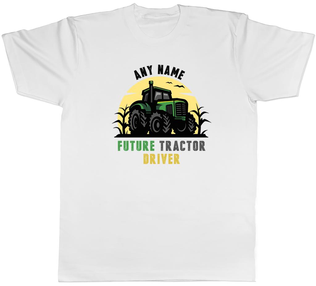 Personalised Future Tractor Driver Farming Farm Unisexs TShirt Tee Gift Top