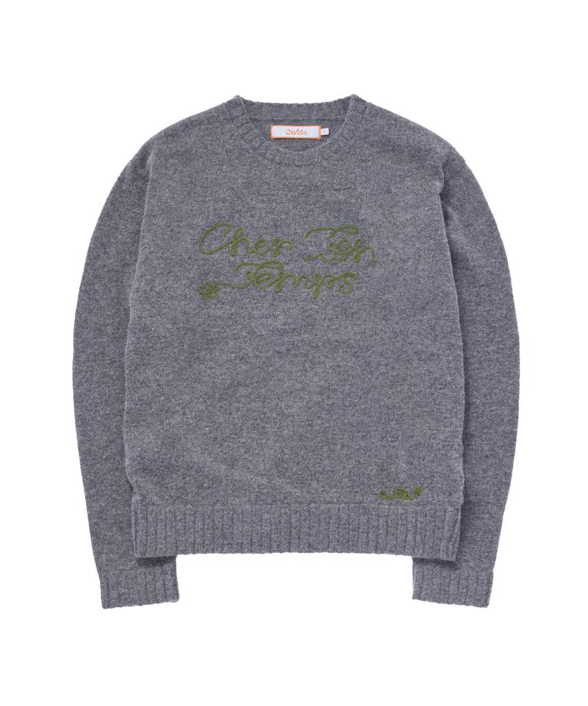 Kkotte Ctt Lettering Knit (Gray)