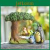 Totoro Resin Craft With Cartoon Cat Swing And Nature Theme For Office And Gift Use