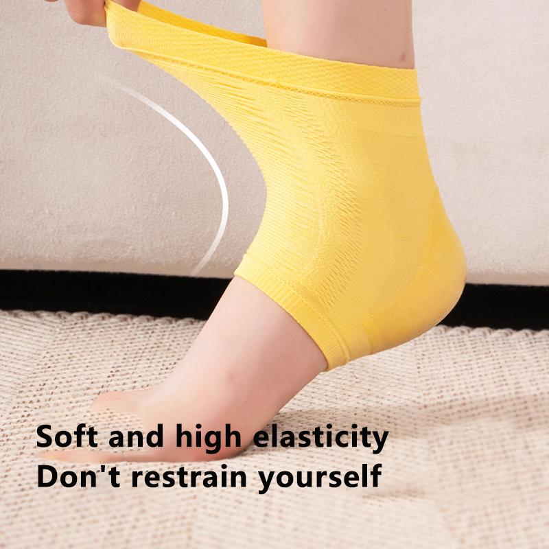 2 Stück Silikon Fersenschutzkappen Fersenstütze Fußpflegesocken Rissfeste und Feuchtigkeitsspendende Socken