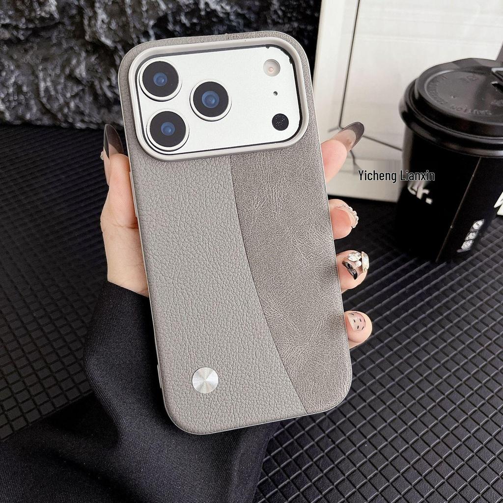 Cowhide Pattern Leather Case for iPhone 17 Pro Max - Drop-proof & Stylish Protection
