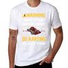 Funny Warning Go Karting Kart Tshirt Halloween Casual Tshirt