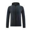 Giacca sportiva leggera con cappuccio da uomo - Maglia a maniche lunghe casual, autunnale, per corsa, fitness